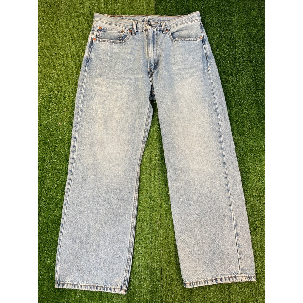 Levis 565 97 Loose Fit Straight Leg Jeans Light Wash Blue Mens W34 L30